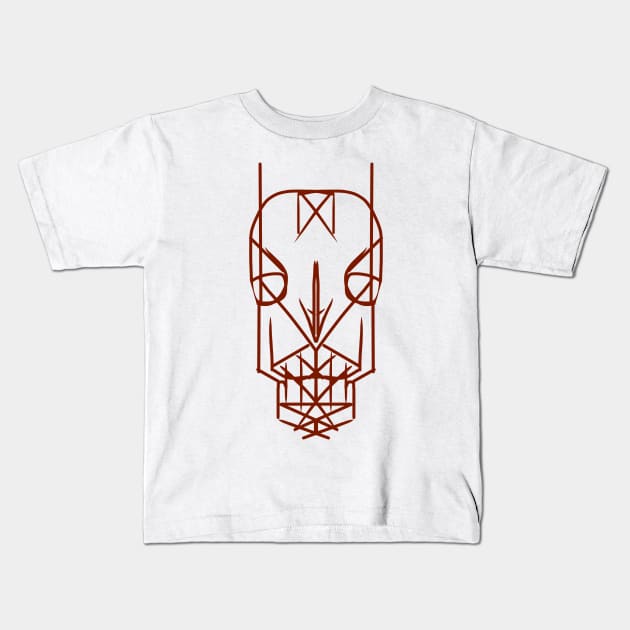 Red Metrical - Digital Hand Drawn Print by ObKrux Kids T-Shirt by ObKrux